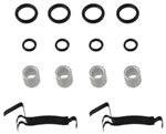 Image of 1969 - 1981 Firebird Disc Brake Caliper Sleeve Bushing and Pad Anti-Rattle Clip Hardware Kit