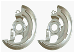 Image of 1969 Firebird Zinc Plated Disc Brake Backing Plates with Part Numbers Stamped, Pair
