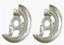 Image of 1969 Firebird Zinc Plated Disc Brake Backing Plates with Part Numbers Stamped, Pair