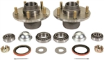 Image of 1967 - 1969 Firebird Front Brake Drum Hubs with Races, Bearings, Studs, and Seals