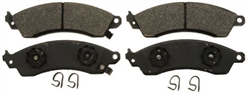 Image of 1982 - 1992 Firebird Front Disc Brake Pads Set, Four Piston with Performance Package, OE Semi-Metallic