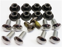 Image of 1967 - 1969 Firebird Rear Bumper Stainless Capped Mounting Bolts Set, OE Style