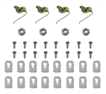 Image of 1967 - 1969 Firebird Vinyl Top Molding Clips Set: Clips, Studs, and Nuts