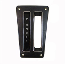 Image of 1970 - 1981 Firebird Automatic Console Shifter Plate, With Large Letter Font Decal