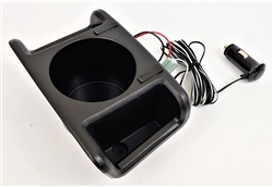 Image of 1970 - 1981 Firebird Rear Seat Center Console Cup Holder Conversion with (2) USB Charging Ports for Ashtray Plastic Bezel Receiver, 9790514