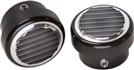 Image of 1967 - 1977 Firebird Custom Billet Aluminum Headlight Dimmer Switch Cover, RIBBED BLACK ANODIZED
