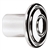 Image of Billet Specialties Polished Classic Ribbed Top Custom Dash Knob, Each