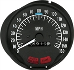 Image of 1972 - 1974 Firebird 160 Speedometer Assembly, With Seat Belt Warning