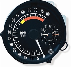 Image of 1973 - 1976 Firebird Dash Tachometer and Quartz Clock Assembly