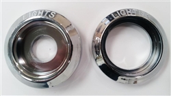 Image of 1969 Firebird and Trans Am Dash Cigarette Lighter and Headlight Bezel Set