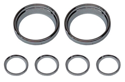 Image of NEW 1970 - 1981 Firebird & Trans Am Dash Gauge and Vent CHROME Bezel Kit, 6 Piece Setâ€‹