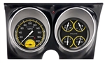 Image of 1967 - 1968 Dash Instrument Cluster Housing with Gauges (Autocross Series), Yellow, Custom OE Style
