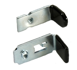 Image of 1967 Firebird Door Window Glass Stop "L" Brackets with Rubber Stopper, Front and Rear