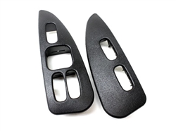 Image of 2000 - 2002 Firebird and Trans Am Door Panel Switch Trim Plates, Ebony, Pair