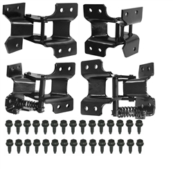 Image of 1969 Firebird Door Hinges Kit, 2 Uppers and 2 Lowers With Mounting Bolts