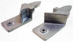 Image of 1968 - 1969 Firebird Upper Rear Door Window Glass Stop Guide Brackets, Pair