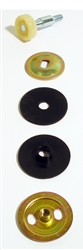 Image of 1970 - 1981 Firebird Door Window Glass Roller, Gasket, and Nut Mounting Set, Lower Rear