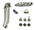 Image of 1967 - 1969 Firebird LH Quarter Window Glass Track, Roller, and Mounting Plate Kit