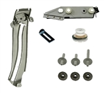 Image of 1967 - 1969 Firebird LH Quarter Window Glass Track, Roller, and Mounting Plate Kit