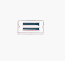 Image of Custom emblem, Individual Number # 8,  White and Chrome