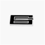 Image of Custom Emblem, Individual Number # 6, Black and Chrome