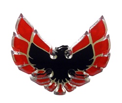 Image of Custom Firebird Peel and Stick Emblem, Red and Black Bird