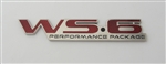 Image of 1996 - 2002 Firebird Trans Am Rear Bumper WS6 Emblem, Red