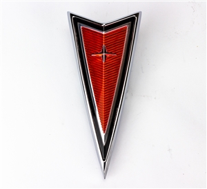 Image of 1977 - 1981 Firebird and Trans Am Front End Bumper Cover Nose Panel Arrowhead Crest Emblem, Red