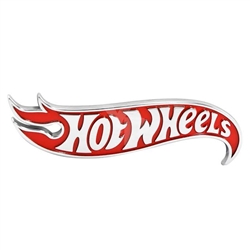 Image of Hot Wheels Emblem, Custom Red and Chrome