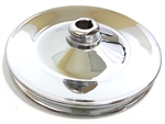 Image of Power Steering Pump Pulley, Single Groove, Chrome