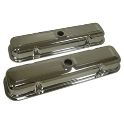 Image of 1967 - 1981 Firebird Custom Chrome Pontiac Engine Valve Covers Set Without Drippers