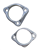 Image of Firebird Exhaust Manifold Flange Set, 1 - Two Bolt and 1 - Three Bolt, Pair