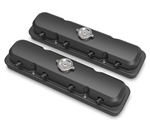 Image of Pontiac Style Aluminum LS Valve Covers with Coil Mounting Base & Integrated Coil Cover, Satin Black Finish