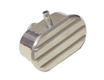 Image of Valve Cover Breather Cap, with PCV Polished Aluminum Oval Finned, 1" Diameter Tube