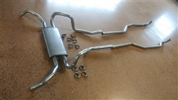 Image of 1970 - 1974 Firebird Dual Exhaust System for Standard NON RAM AIR Manifolds, Aluminized Steel Kit