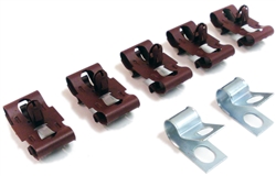 Image of 1967 - 1968 Fuel Line Clips Set - 3/8" Single Line