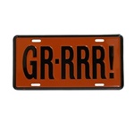 Image of GR-RRR! License Plate Tag