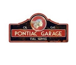 Metal Tin Sign, Pontiac Garage