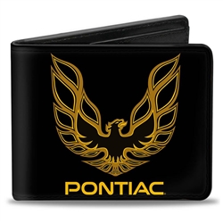 Image of Pontiac Firebird Trans Am Black & Gold LEATHER Wallet