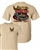 Image of 1977 Pontiac Firebird Three Trans Am T-Shirt with Black & Gold Hood Bird Logo on Front Chest