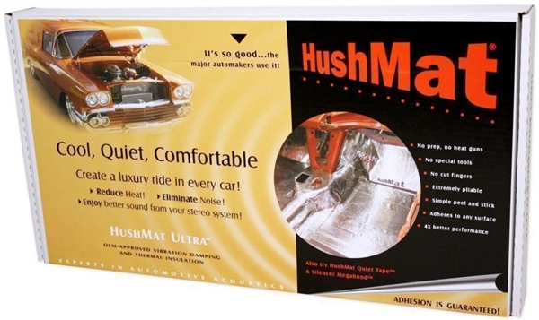 Image of HushMat Heat and Sound Deadening Floor and Dash Kit, Silver Ultra 20 Piece Damping Pads