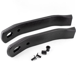 Image of 1982 - 1992 Firebird Front BLACK Seat Belt Receiver Sleeve Set, All Models, Pair