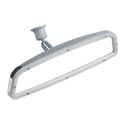 Image of Brushed Custom Billet Aluminum Windshield Mount Rear View Mirror with Convex Glass