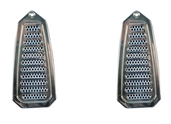 Image of 1968 - 1969 Firebird Custom Billet Aluminum Door Jamb Louvers / Vents, Choose Finish