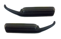 Image of 1978 - 1981 Door Panel Arm Rests Pull Grab Handles Black - Pair of LH and RH