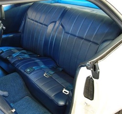 Image of 1969 Firebird Back Rear Seat Covers Upholstery Set for Deluxe Interior