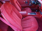 Image of 1977 Front Bucket Seat Covers, Lombardy Cloth Deluxe Custom Interior