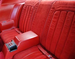 Image of 1977 Firebird Rear Seat Covers, Lombardy Cloth Deluxe Custom Interior
