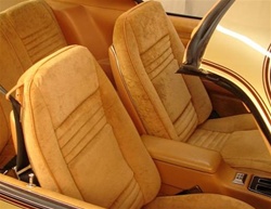 Image of 1978 Firebird Front Bucket Seat Covers, Deluxe Interior Lombardy Cloth