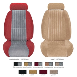 1985 - 1986 Front Bucket Seat Covers, Two Tone